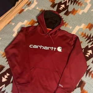 Red cold weather Carhartt hoodie 🥶
